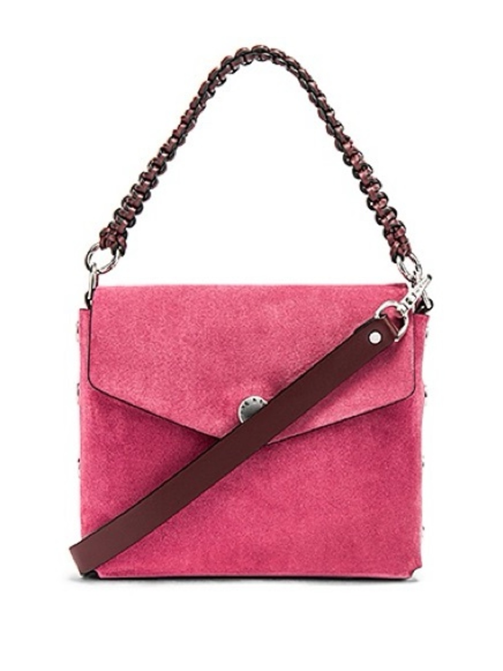 Rag & Bone crossbody bag pink suede
